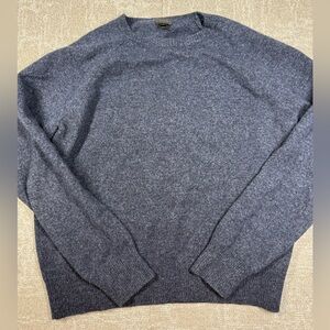J. Crew Wool Blue Crewneck Long Sleeve Preppy Casual Sweater Mens Size L